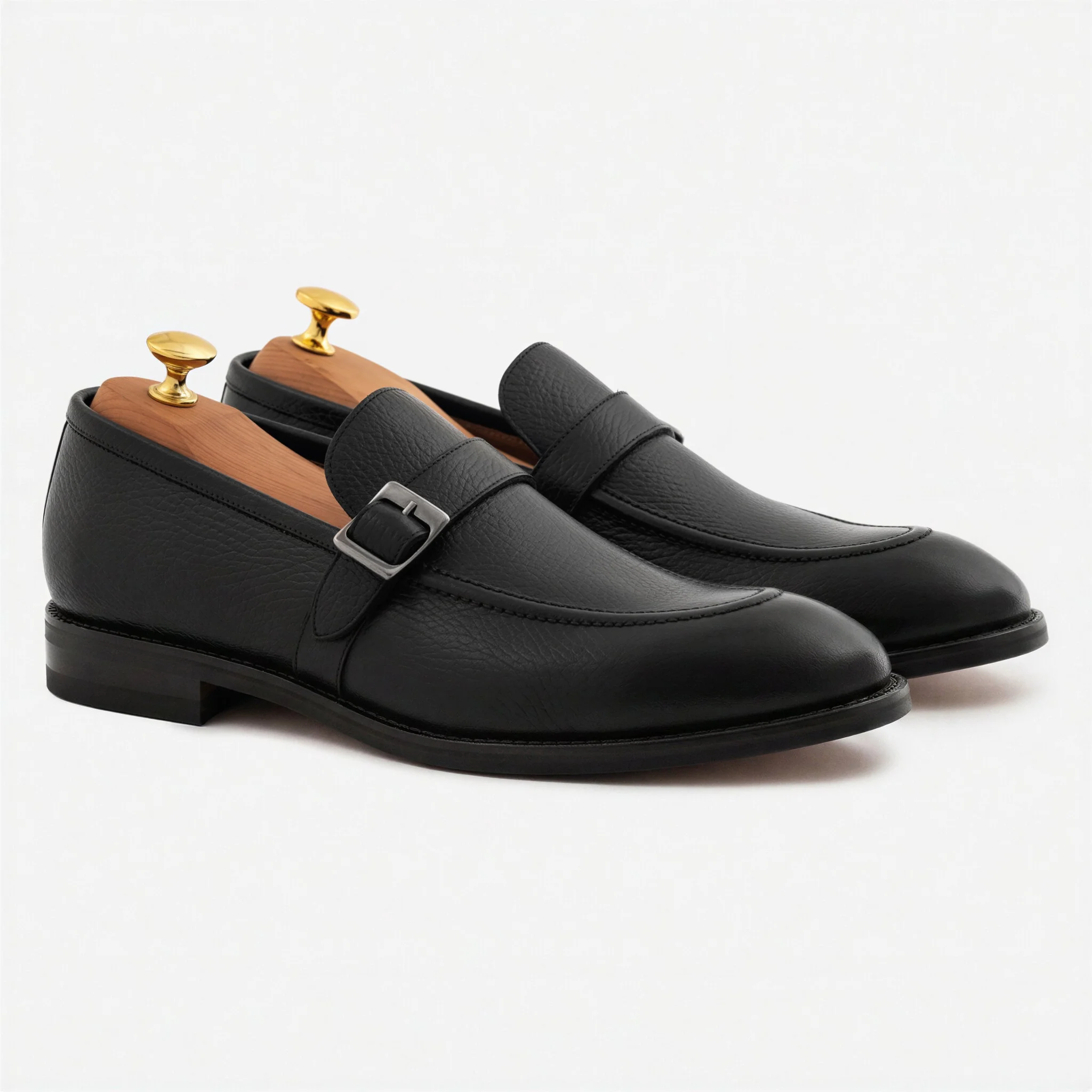 Archie Belted Loafer - Men’s Pebbled Leather - Image 13