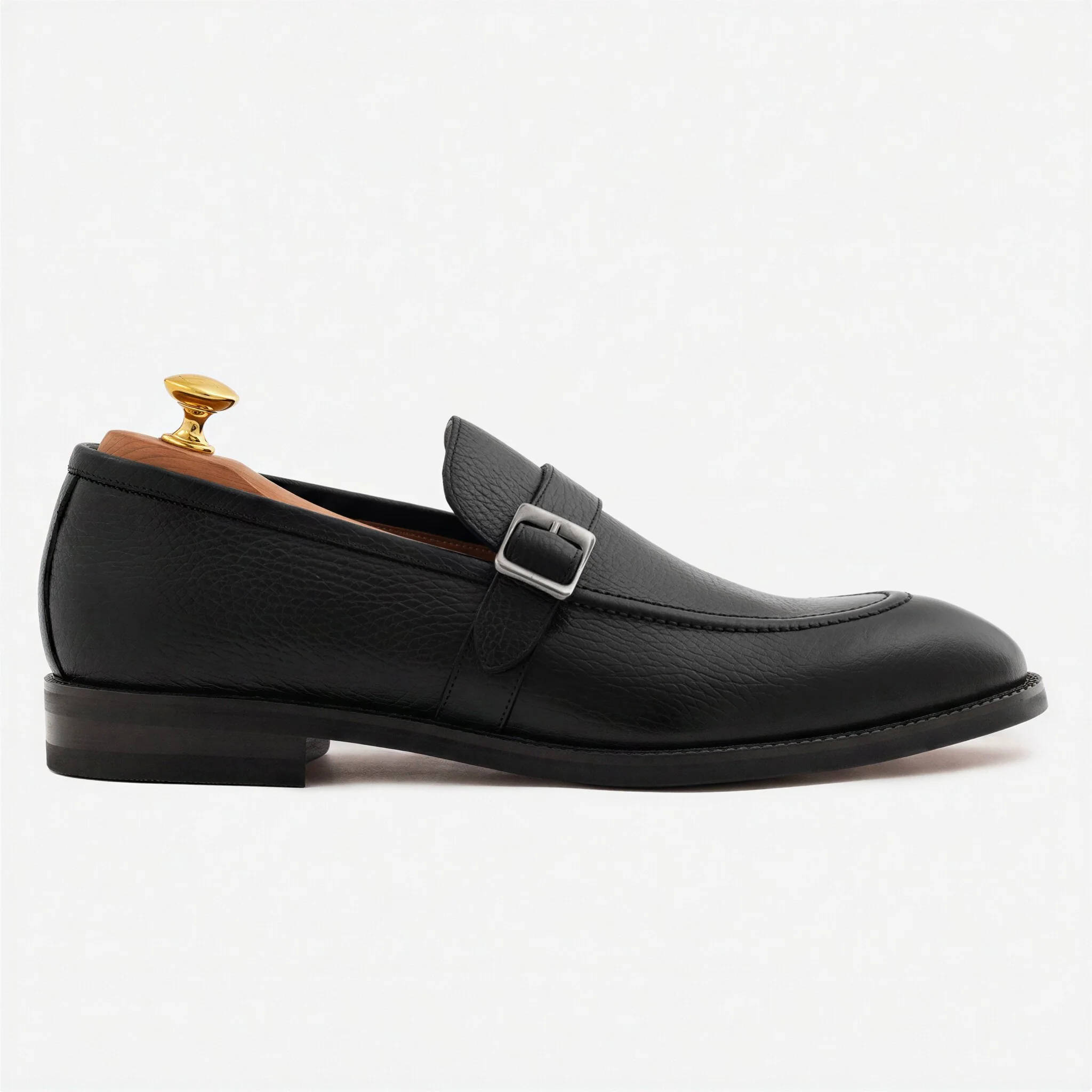 Archie Belted Loafer - Men’s Pebbled Leather - Image 14
