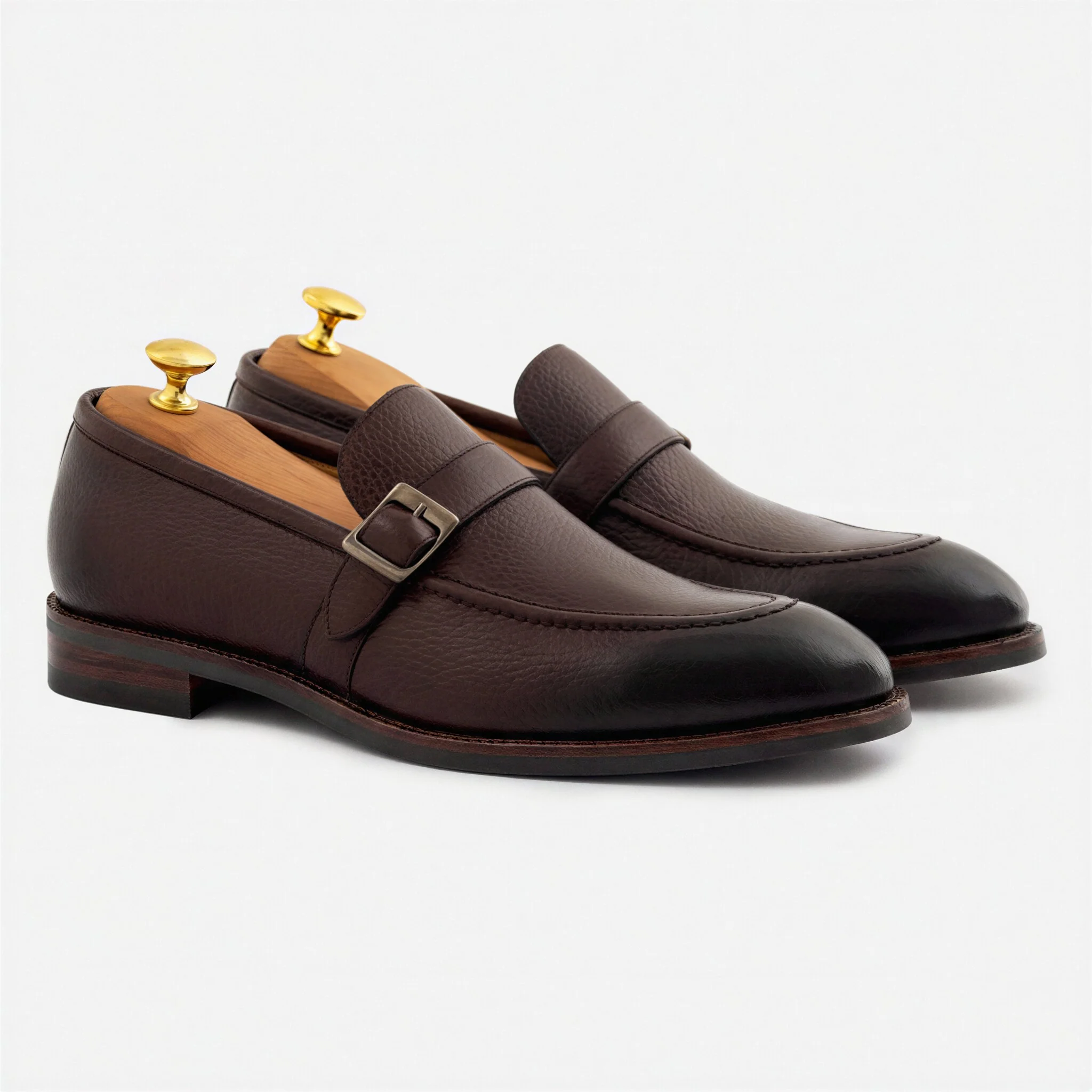 Archie Belted Loafer - Men’s Pebbled Leather - Image 19