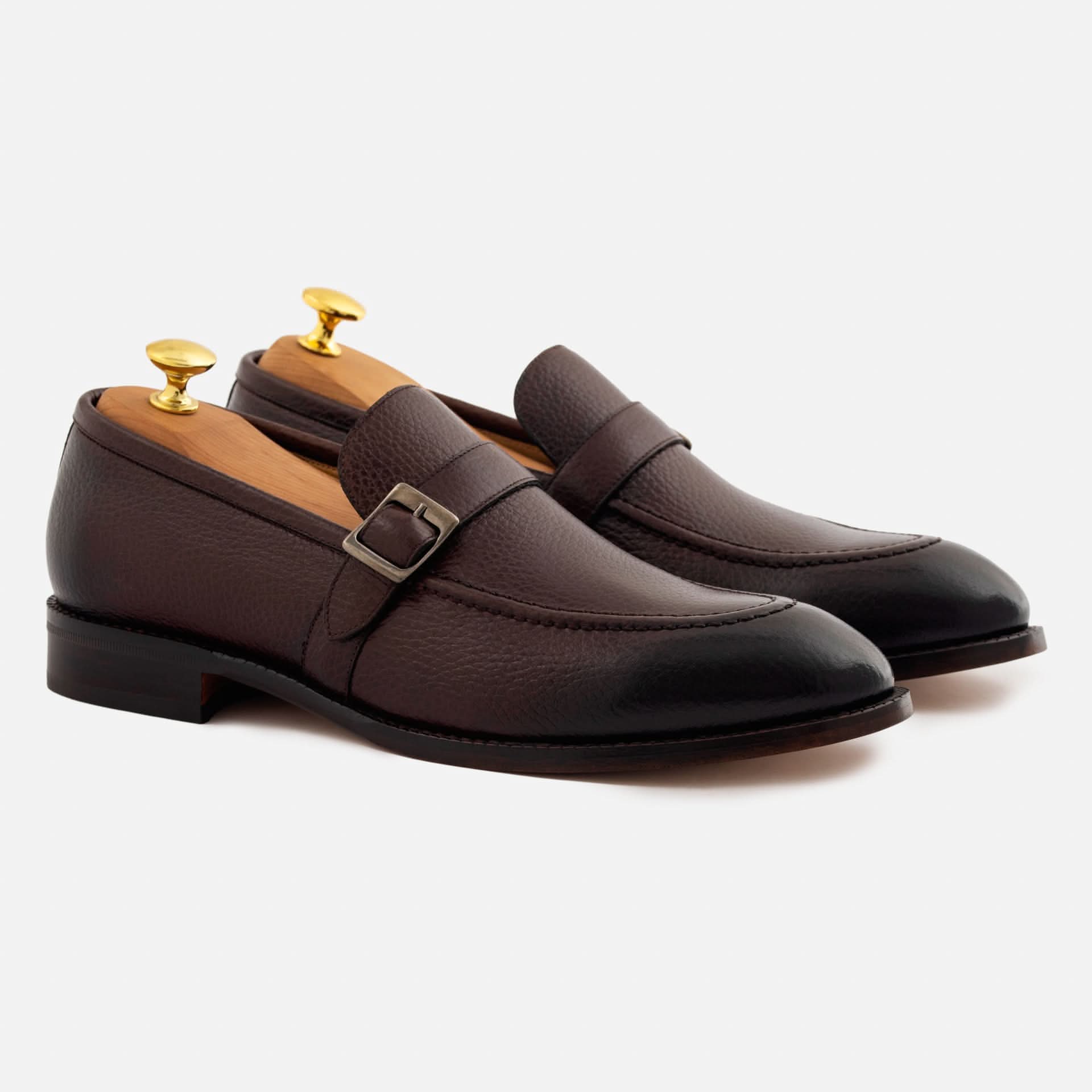 Archie Belted Loafer - Men’s Pebbled Leather - Image 7