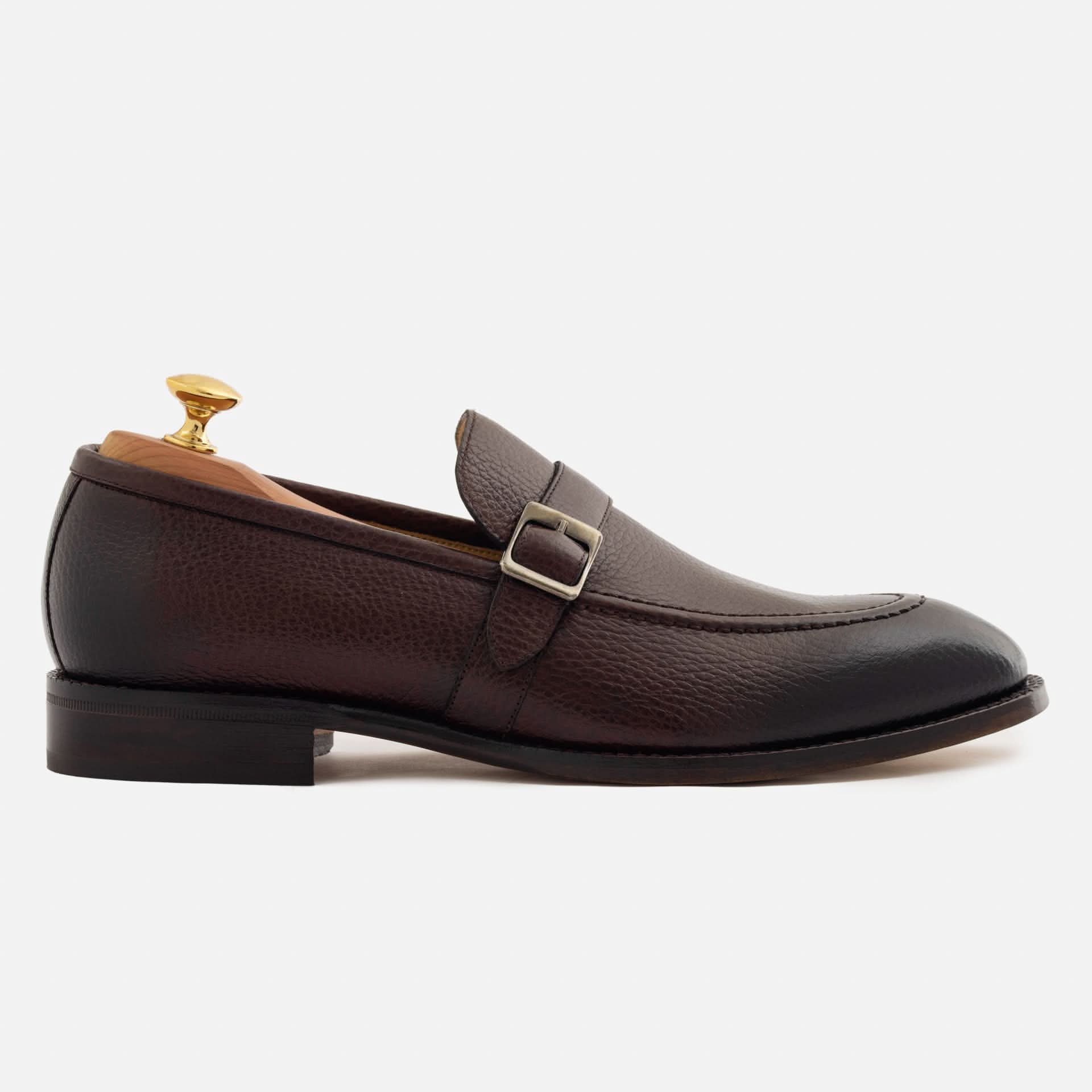 Archie Belted Loafer - Men’s Pebbled Leather - Image 8