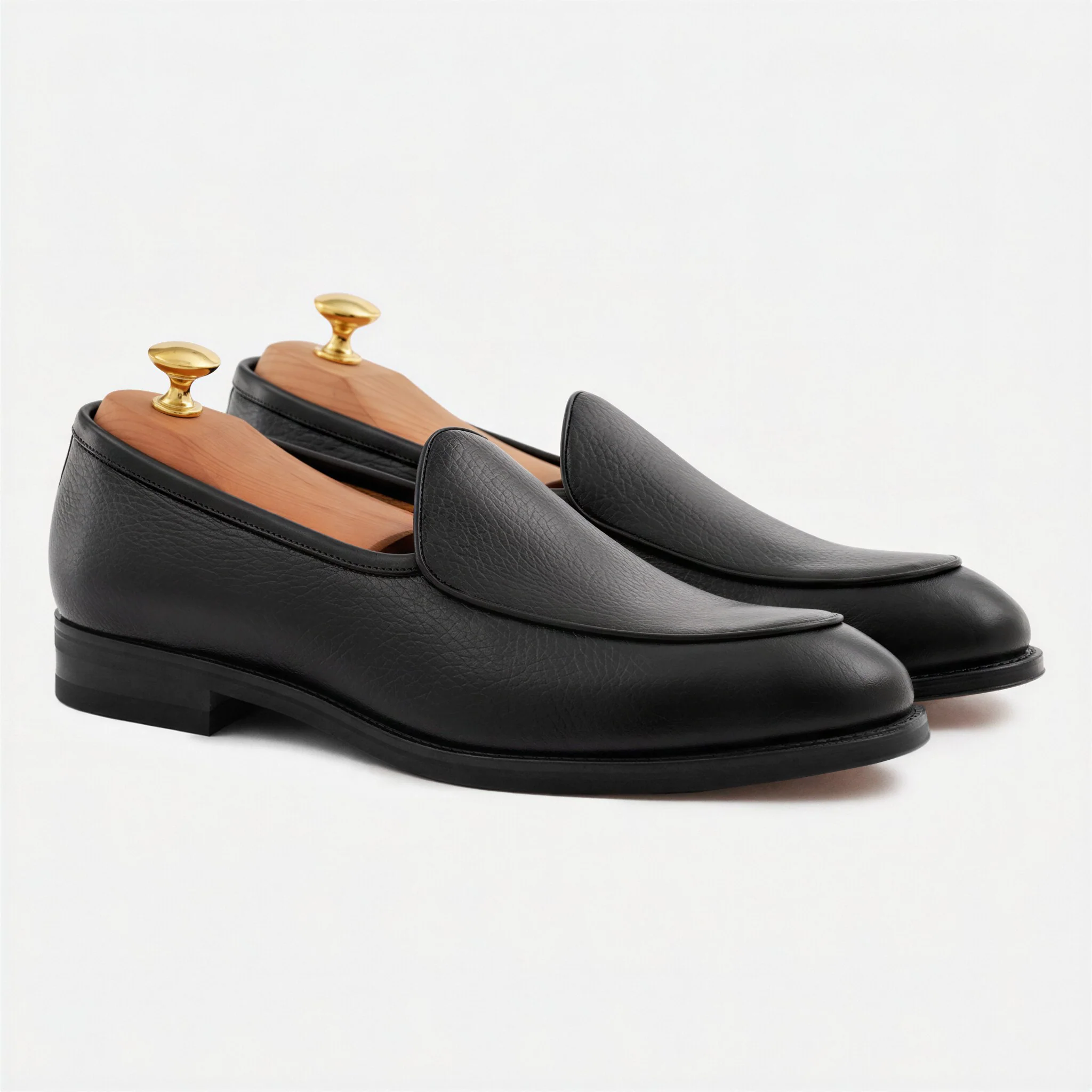 Vincent Belgian Loafers - Pebbled Leather - Men's - Image 13
