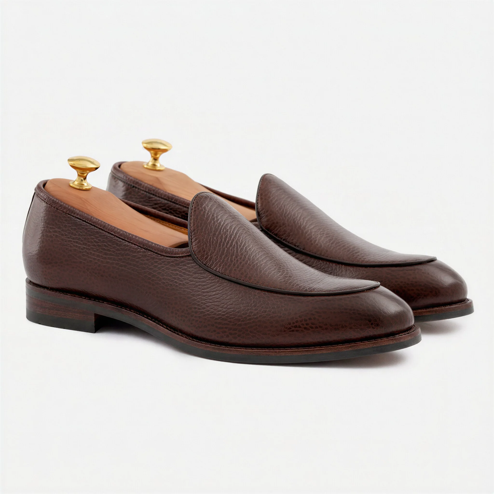 Vincent Belgian Loafers - Pebbled Leather - Men's - Image 19